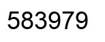 Number 583979 black image