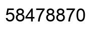 Number 58478870 black image