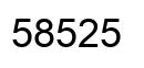 Number 58525 black image