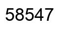 Number 58547 black image