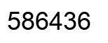 Number 586436 black image