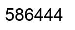 Number 586444 black image