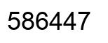 Number 586447 black image