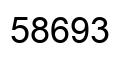 Número 58693 imagen negro