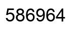 Number 586964 black image
