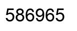 Number 586965 black image