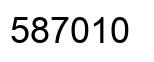 Number 587010 black image