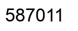 Number 587011 black image