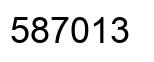 Number 587013 black image