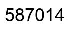 Number 587014 black image