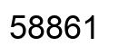 Number 58861 black image