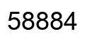 Número 58884 imagen negro