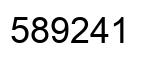 Number 589241 black image