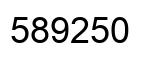 Number 589250 black image