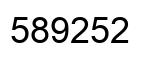 Number 589252 black image