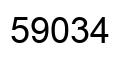 Number 59034 black image