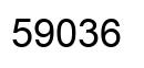 Number 59036 black image