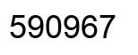 Number 590967 black image