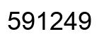 Number 591249 black image