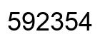 Number 592354 black image