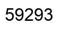 Number 59293 black image