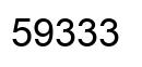 Número 59333 imagen negro