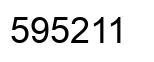 Number 595211 black image