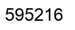 Number 595216 black image