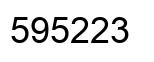 Número 595223 imagen negro
