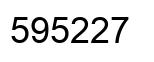 Number 595227 black image