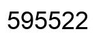 Number 595522 black image