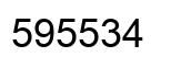 Number 595534 black image