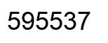 Number 595537 black image