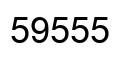 Number 59555 black image