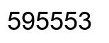 Number 595553 black image