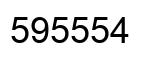 Number 595554 black image