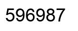 Número 596987 imagen negro