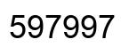 Número 597997 imagen negro