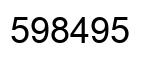 Number 598495 black image