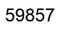 Number 59857 black image