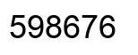 Number 598676 black image