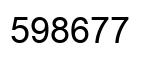 Number 598677 black image