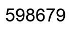 Number 598679 black image