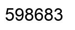 Number 598683 black image