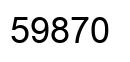 Número 59870 imagen negro