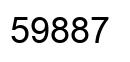 Número 59887 imagen negro