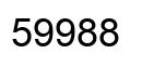 Number 59988 black image