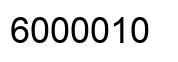 Number 6000010 black image