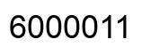 Number 6000011 black image