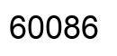 Number 60086 black image
